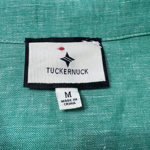 Tuckernuck Callahan Linen Shirt Dress sea green size M medium resort long sleeve - Picture 7 of 13